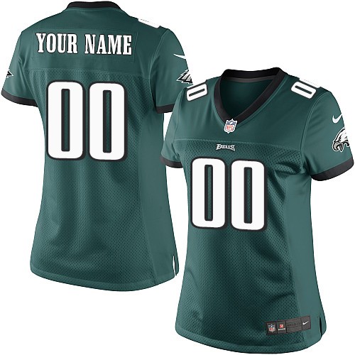 Women's Elite Nike Jersey Midnight Green Home - Customized NFL Philadelphia Eagles